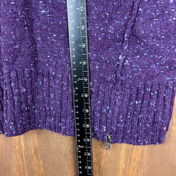 Relativity Womens Sweater Purple Blue Speckled Scoop Neck Wool Blend 2X - Picture 9 of 14